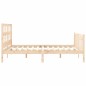 vidaXL Estructura de cama de matrimonio con cabecero madera maciza vidaXL Estructura de cama de matrimonio con cabecero madera maciza