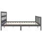vidaXL Estructura cama de matrimonio con cabecero madera maciza gris vidaXL Estructura cama de matrimonio con cabecero madera maciza gris