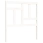 vidaXL Estructura de cama con cabecero madera maciza blanco