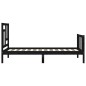 vidaXL Estructura de cama con cabecero madera maciza negro 90x200 cm vidaXL Estructura de cama con cabecero madera maciza negro 90x200 cm