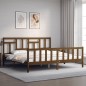vidaXL Estructura cama y cabecero madera maciza marrón miel 200x200 cm vidaXL Estructura cama y cabecero madera maciza marrón miel 200x200 cm