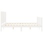 vidaXL Estructura de cama con cabecero madera maciza blanco 160x200 cm vidaXL Estructura de cama con cabecero madera maciza blanco 160x200 cm