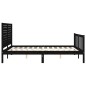 vidaXL Estructura de cama con cabecero madera maciza negro 160x200 cm vidaXL Estructura de cama con cabecero madera maciza negro 160x200 cm