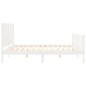 vidaXL Estructura cama de matrimonio con cabecero madera maciza blanco vidaXL Estructura cama de matrimonio con cabecero madera maciza blanco
