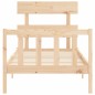 vidaXL Estructura de cama con cabecero madera maciza vidaXL Estructura de cama con cabecero madera maciza
