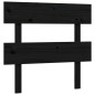 vidaXL Estructura de cama con cabecero madera maciza negro 90x200 cm