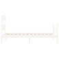 vidaXL Estructura de cama con cabecero madera maciza blanco 100x200 cm vidaXL Estructura de cama con cabecero madera maciza blanco 100x200 cm