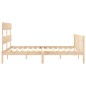 vidaXL Estructura de cama de matrimonio con cabecero madera maciza vidaXL Estructura de cama de matrimonio con cabecero madera maciza