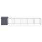 vidaXL Gallinero con corral acero galvanizado gris 117x609x123 cm vidaXL Gallinero con corral acero galvanizado gris 117x609x123 cm