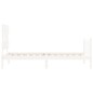 vidaXL Estructura de cama individual con cabecero madera maciza blanco vidaXL Estructura de cama individual con cabecero madera maciza blanco