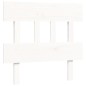 vidaXL Estructura de cama individual con cabecero madera maciza blanco vidaXL Estructura de cama individual con cabecero madera maciza blanco