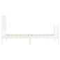 vidaXL Estructura de cama con cabecero madera maciza blanco vidaXL Estructura de cama con cabecero madera maciza blanco