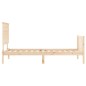 vidaXL Estructura de cama con cabecero madera maciza 90x200 cm