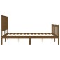 vidaXL Estructura de cama matrimonio con cabecero madera marrón miel vidaXL Estructura de cama matrimonio con cabecero madera marrón miel