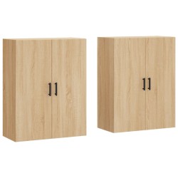 vidaXL Armario de pared 2 unidades roble Sonoma 69,5x34x90 cm