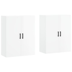 vidaXL Armario de pared 2 unidades blanco brillante 69,5x34x90 cm