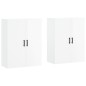 vidaXL Armario de pared 2 unidades blanco brillante 69,5x34x90 cm