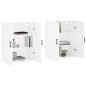 vidaXL Armario de pared 2 unidades blanco brillante 69,5x34x90 cm