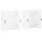 vidaXL Armario de pared 2 unidades blanco brillante 69,5x34x90 cm
