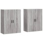 vidaXL Armarios de pared 2 unidades gris Sonoma 69,5x34x90 cm vidaXL Armarios de pared 2 unidades gris Sonoma 69,5x34x90 cm