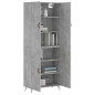 vidaXL Aparador alto madera contrachapada gris hormigón 69,5x34x180 cm vidaXL Aparador alto madera contrachapada gris hormigón 69,5x34x180 cm