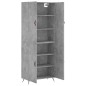 vidaXL Aparador alto madera contrachapada gris hormigón 69,5x34x180 cm vidaXL Aparador alto madera contrachapada gris hormigón 69,5x34x180 cm