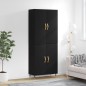 vidaXL Aparador alto madera contrachapada negro 69,5x34x180 cm vidaXL Aparador alto madera contrachapada negro 69,5x34x180 cm