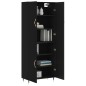 vidaXL Aparador alto madera contrachapada negro 69,5x34x180 cm vidaXL Aparador alto madera contrachapada negro 69,5x34x180 cm