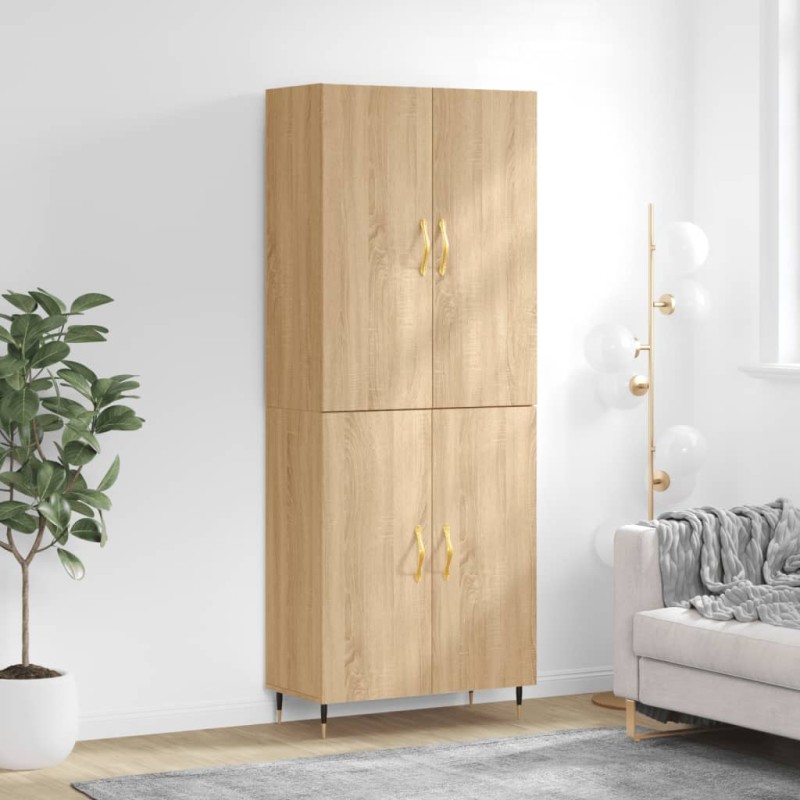 vidaXL Aparador alto madera contrachapada color roble 69,5x34x180 cm vidaXL Aparador alto madera contrachapada color roble 69,5x34x180 cm