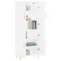 vidaXL Aparador alto madera contrachapada blanco brillo 69,5x34x180 cm vidaXL Aparador alto madera contrachapada blanco brillo 69,5x34x180 cm