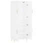 vidaXL Aparador alto madera contrachapada blanco brillo 69,5x34x180 cm vidaXL Aparador alto madera contrachapada blanco brillo 69,5x34x180 cm