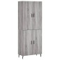 vidaXL Aparador alto madera contrachapada gris sonoma 69,5x34x180 cm vidaXL Aparador alto madera contrachapada gris sonoma 69,5x34x180 cm
