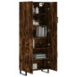 vidaXL Aparador alto madera contrachapada roble ahumado 69,5x34x180 cm vidaXL Aparador alto madera contrachapada roble ahumado 69,5x34x180 cm