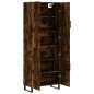 vidaXL Aparador alto madera contrachapada roble ahumado 69,5x34x180 cm vidaXL Aparador alto madera contrachapada roble ahumado 69,5x34x180 cm