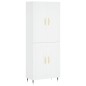 vidaXL Aparador alto madera contrachapada blanco 69,5x34x180 cm vidaXL Aparador alto madera contrachapada blanco 69,5x34x180 cm