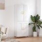 vidaXL Aparador alto madera contrachapada blanco brillo 69,5x34x180 cm vidaXL Aparador alto madera contrachapada blanco brillo 69,5x34x180 cm