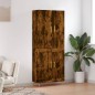 vidaXL Aparador alto madera contrachapada roble ahumado 69,5x34x180 cm vidaXL Aparador alto madera contrachapada roble ahumado 69,5x34x180 cm