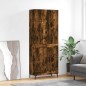vidaXL Aparador alto madera contrachapada roble ahumado 69,5x34x180 cm vidaXL Aparador alto madera contrachapada roble ahumado 69,5x34x180 cm