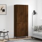 vidaXL Aparador alto madera contrachapada marrón roble 69,5x34x180 cm vidaXL Aparador alto madera contrachapada marrón roble 69,5x34x180 cm