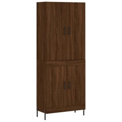vidaXL Aparador alto madera contrachapada marrón roble 69,5x34x180 cm