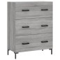 vidaXL Aparador alto madera contrachapada gris sonoma 69,5x34x180 cm vidaXL Aparador alto madera contrachapada gris sonoma 69,5x34x180 cm