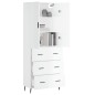 vidaXL Aparador alto madera contrachapada blanco brillo 69,5x34x180 cm vidaXL Aparador alto madera contrachapada blanco brillo 69,5x34x180 cm