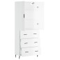 vidaXL Aparador alto madera contrachapada blanco brillo 69,5x34x180 cm vidaXL Aparador alto madera contrachapada blanco brillo 69,5x34x180 cm