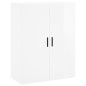vidaXL Aparador alto madera contrachapada blanco brillo 69,5x34x180 cm vidaXL Aparador alto madera contrachapada blanco brillo 69,5x34x180 cm