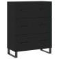 vidaXL Aparador alto madera contrachapada negro 69,5x34x180 cm vidaXL Aparador alto madera contrachapada negro 69,5x34x180 cm