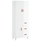 vidaXL Aparador alto madera contrachapada blanco brillo 69,5x34x180 cm vidaXL Aparador alto madera contrachapada blanco brillo 69,5x34x180 cm