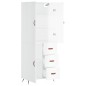 vidaXL Aparador alto madera contrachapada blanco brillo 69,5x34x180 cm vidaXL Aparador alto madera contrachapada blanco brillo 69,5x34x180 cm