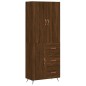 vidaXL Aparador alto madera contrachapada marrón roble 69,5x34x180 cm vidaXL Aparador alto madera contrachapada marrón roble 69,5x34x180 cm