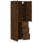 vidaXL Aparador alto madera contrachapada marrón roble 69,5x34x180 cm vidaXL Aparador alto madera contrachapada marrón roble 69,5x34x180 cm