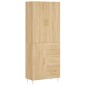 vidaXL Aparador alto madera contrachapada color roble 69,5x34x180 cm vidaXL Aparador alto madera contrachapada color roble 69,5x34x180 cm